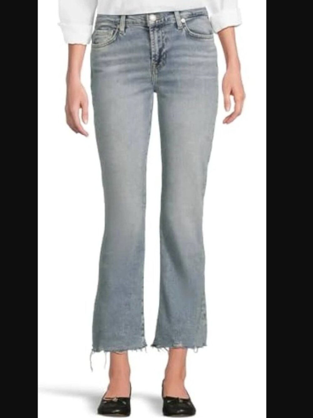 7 for All Mankind Light Blue Flare Jeans